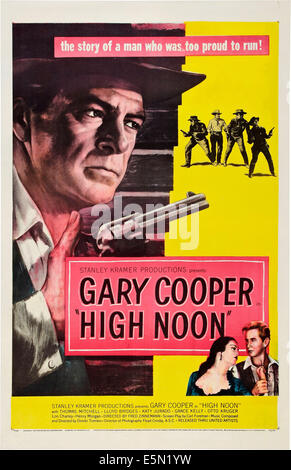 HIGH NOON, Gary Cooper, Katy Jurado, Lloyd Bridges, 1952 Stock Photo