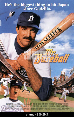 MR. BASEBALL, Tom Selleck, 1992. (c) Universal Pictures/ Courtesy: Everett Collection. Stock Photo