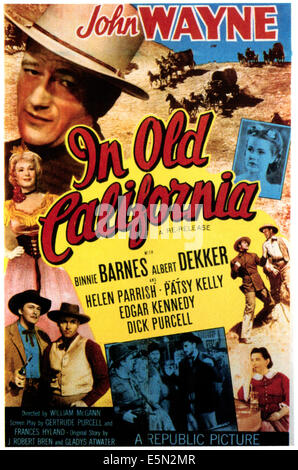 IN OLD CALIFORNIA, John Wayne, Binnie Barnes, 1942 Stock Photo