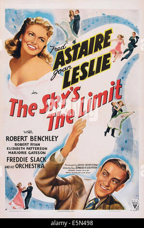 THE SKY'S THE LIMIT, top left: Joan Leslie, bottom right: Fred Astaire, 1943. Stock Photo
