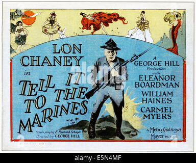 TELL IT TO THE MARINES, center: Lon Chaney Sr., 1926 Stock Photo