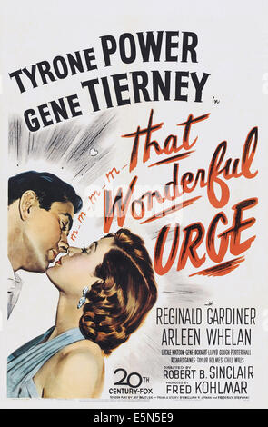 THAT WONDERFUL URGE, US poster art, from left: Tyrone Power, Gene Tierney, 1948, TM and copyright ©20th Century Fox Film Corp. Stock Photo