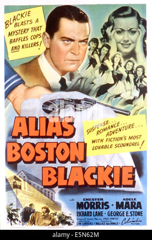 ALIAS BOSTON BLACKIE, Chester Morris, Adele Mara, 1942 Stock Photo