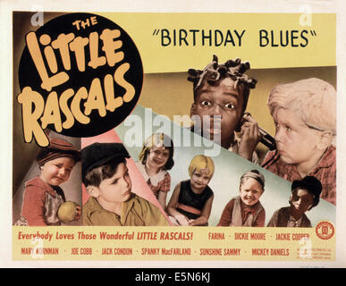 BIRTHDAY BLUES, bottom from left: Spanky McFarland, Dickie Moore, Dorothy Deborba, Bobby 'Wheezer' Hutchins (second from Stock Photo