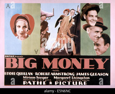 BIG MONEY, Miriam Seegar (left), right from top: Eddie Quillan, James Gleason, Robert Armstrong, 1930 Stock Photo