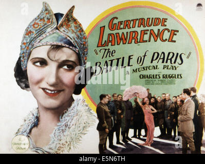 THE BATTLE OF PARIS, Gertrude Lawrence, 1929 Stock Photo