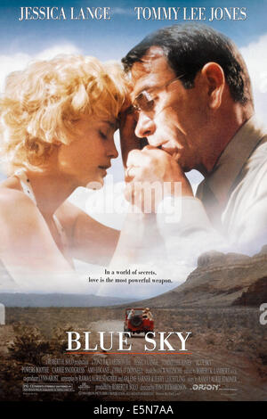 BLUE SKY, US poster art, from left: Jessica Lange, Tommy Lee Jones, 1994 Stock Photo