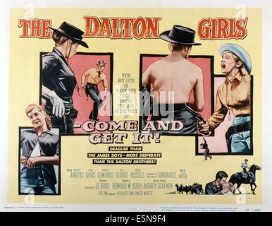 THE DALTON GIRLS, Merry Anders, Lisa Davis, Penny Edwards, Sue George, 1957 Stock Photo