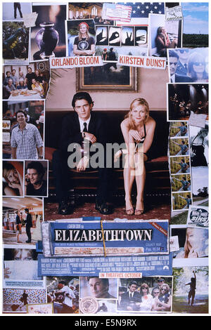 ELIZABETHTOWN, center from left: Orlando Bloom, Kirsten Dunst, 2005, © Paramount/courtesy Everett Collection Stock Photo