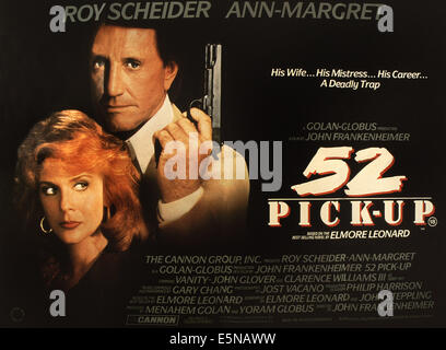 52 PICK-UP, from left: Ann-Margret, Roy Scheider, 1986. ©Cannon Films/Courtesy Everett Collection Stock Photo