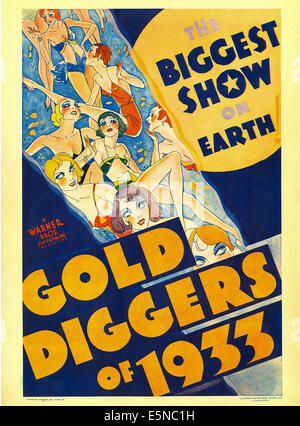 GOLD DIGGERS OF 1933, window card, 1933 Stock Photo