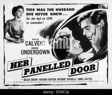 HER PANELLED DOOR, (aka THE WOMAN WITH NO NAME), from left: Phyllis Calvert (twice), Edward Underdown, 1950 Stock Photo