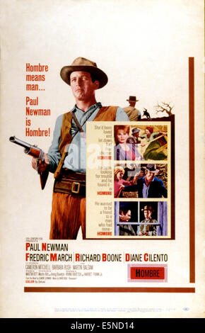 HOMBRE, Paul Newman, Diane Cilento, poster art, 1967. TM and Copyright © 20th Century Fox Film Corp. All rights reserved. Stock Photo