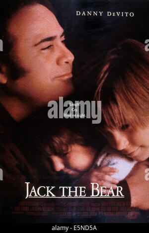 JACK THE BEAR, U.S. poster, from left: Danny DeVito, Miko Hughes, Robert Steinmiller, 1993. ©20th Century-Fox Film Corporation, Stock Photo