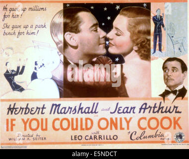 IF YOU COULD ONLY COOK, Herbert Marshall, Jean Arthur, 1935 Stock Photo