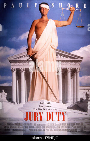 JURY DUTY, U.S. poster, Pauly Shore, 1995. ©TriStar Pictures/courtesy Everett Collection Stock Photo