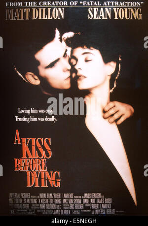 A KISS BEFORE DYING, from left: Matt Dillon, Sean Young, 1991, © Universal/courtesy Everett Collection Stock Photo