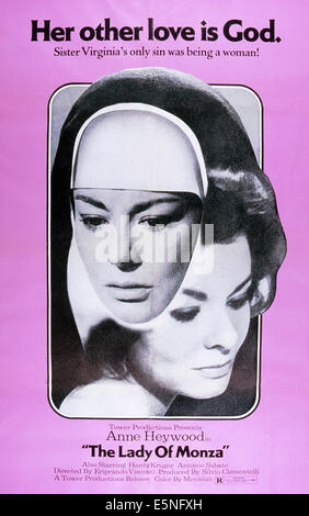 THE LADY OF MONZA, (aka LA MONACA DI MONZA), poster, Anne Heywood, 1969 Stock Photo