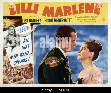 LILLI MARLENE, from left, Hugh McDermott, Lisa Daniely, 1951 Stock