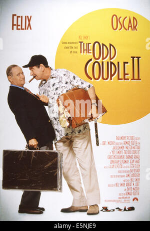 THE ODD COUPLE II, US poster, from left: Jack Lemmon, Walter Matthau, 1998, © Paramount/courtesy Everett Collection Stock Photo