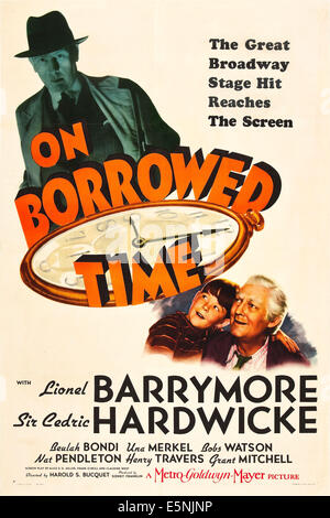 ON BORROWED TIME, Cedric Hardwicke, Bobs Watson, Lionel Barrymore, 1939 Stock Photo