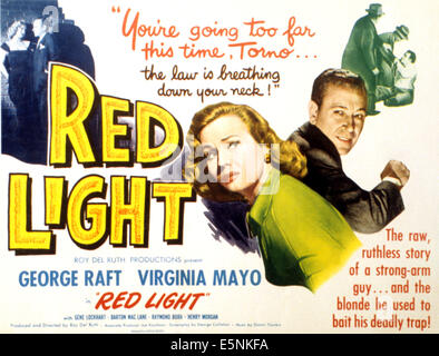 RED LIGHT, George Raft, Virginia Mayo, 1949 Stock Photo