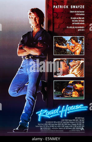 ROAD HOUSE, US poster, Patrick Swayze (left and front right), 1989, © United Artists/courtesy Stock Photo