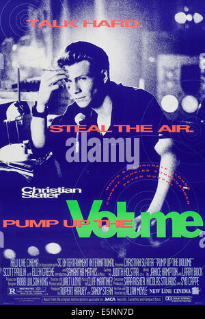 PUMP UP THE VOLUME, US poster, Christian Slater, 1990, © New Line/courtesy Everett Collection Stock Photo