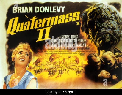 QUATERMASS 2, (aka QUATERMASS II: ENEMY FROM SPACE), Vera Day (left), Brian Donlevy (bottom left), 1957 Stock Photo