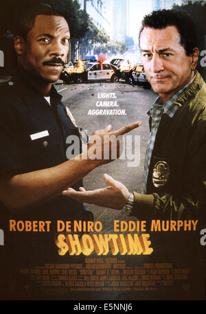 SHOWTIME, US poster art, from left: Eddie Murphy, Robert De Niro, 2002. © Warner Brothers/courtesy Everett Collection Stock Photo