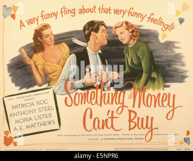 SOMETHING MONEY CAN'T BUY, US poster, from left: Patricia Roc, Anthony Steel, Moira Lister, 1952 Stock Photo