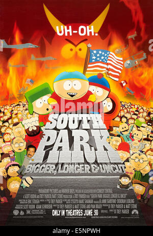 SOUTH PARK: BIGGER, LONGER & UNCUT, center from left: Kyle, Cartman, Stan, Kenny, 1999. © Paramount/ Courtesy: Everett Stock Photo