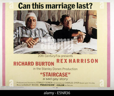 STAIRCASE, US poster, from left: Richard Burton, Rex Harrison, 1969, TM & Copyright © 20th Century Fox Film Corp./courtesy Stock Photo