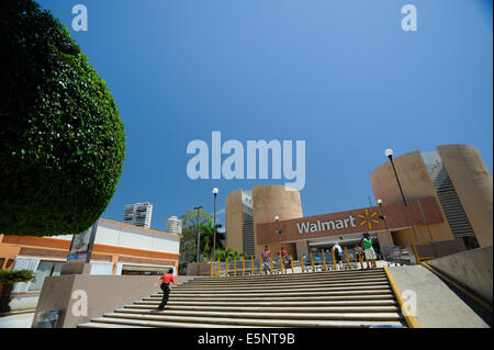 Shoppers at Walmart Store in Acapulco, Mexico Stock Photo