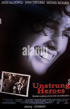 UNSTRUNG HEROES, US poster, from left: John Turturro, Michael Richards, Nathan Watt, Maury Chaykin, Andie MacDowell, 1995, © Stock Photo