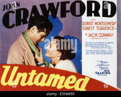 UNTAMED, Robert Montgomery, Joan Crawford, 1929 Stock Photo