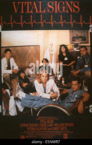 VITAL SIGNS, US poster, front from left: Diane Lane, Adrian Pasdar, rear from left:Jack Gwaltney, Laura San Giacomo, Tim Stock Photo