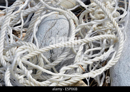 Washed Up Rope Old Rope tangled up Stock Photo - Alamy