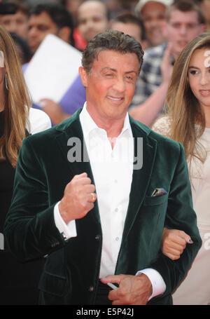 London, UK, UK. 3rd Aug, 2014. Sylvester Stallone attends the World Premiere of '' The Expendables 3'' at Odeon Leciester Square. © Ferdaus Shamim/ZUMA Wire/Alamy Live News Stock Photo