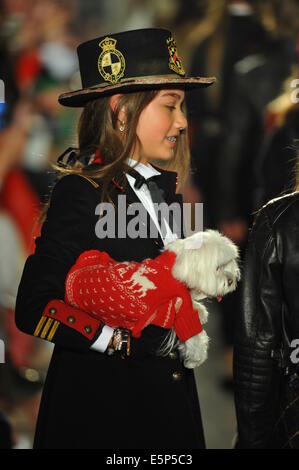 Models walk the runway finale at the Ralph Lauren Fall 14 Children's Fashion Show Stock Photo