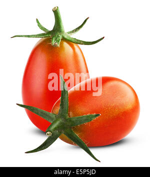 Small cherry tomato on white background Stock Photo