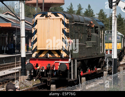 A Class 09 Diesel shunting locomotive at Buckfastleigh Station, Devon Stock Photo