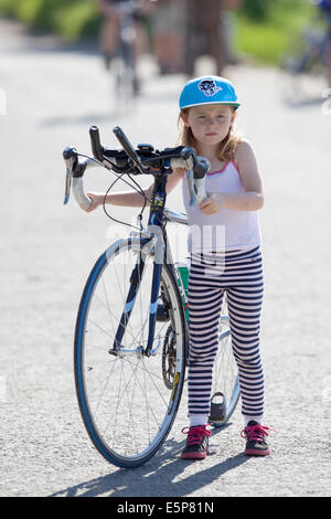 Big girl on store bike