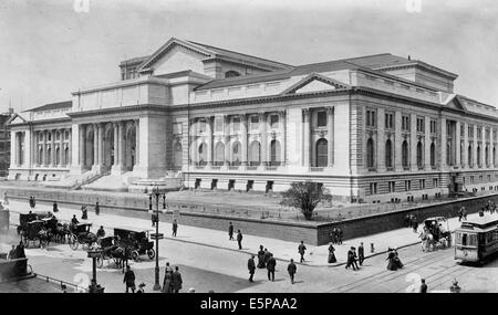 New York Public Library, New York City, 1908 Stock Photo