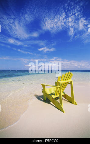 Chair on tropical beach Stock Photo