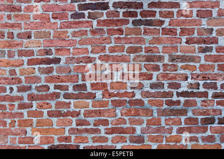 Wall made of red bricks, Karlskrona, Blekinge län, Sweden Stock Photo