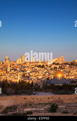 View of Jerusalem from The Mount of Olives, Jerusalem, Israel, Middle East Stock Photo