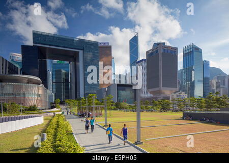 Tamar Park and Central Government Complex, Admiralty, Hong Kong Island, Hong Kong, China, Asia Stock Photo