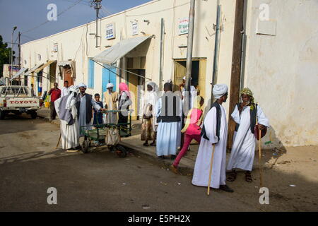 Street scene in the town of Keren, Eritrea, Africa Stock Photo