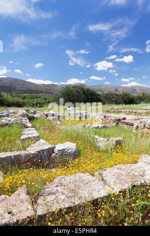 Minoian Palace, excavation site,  Malia, Heraklion, Crete Island, Crete, Greece Stock Photo